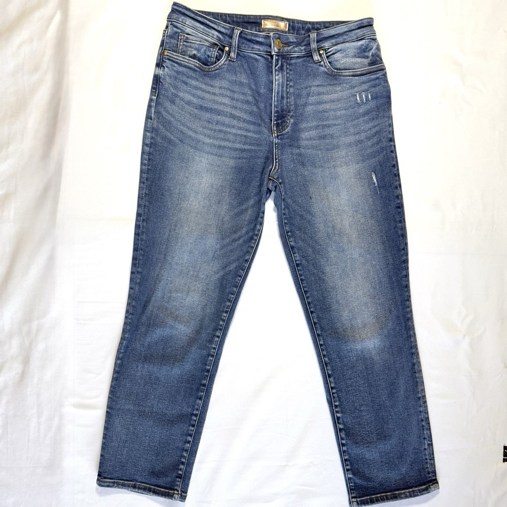 KUT From The Kloth Catherine High Rise Ankle Straight Leg Jeans Womens 12 Stretc